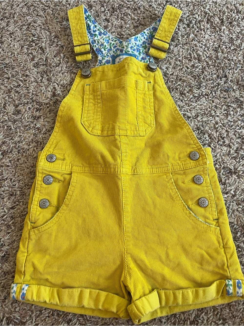 Mini Boden corduroy floral overalls - cottage, girly, kidcore